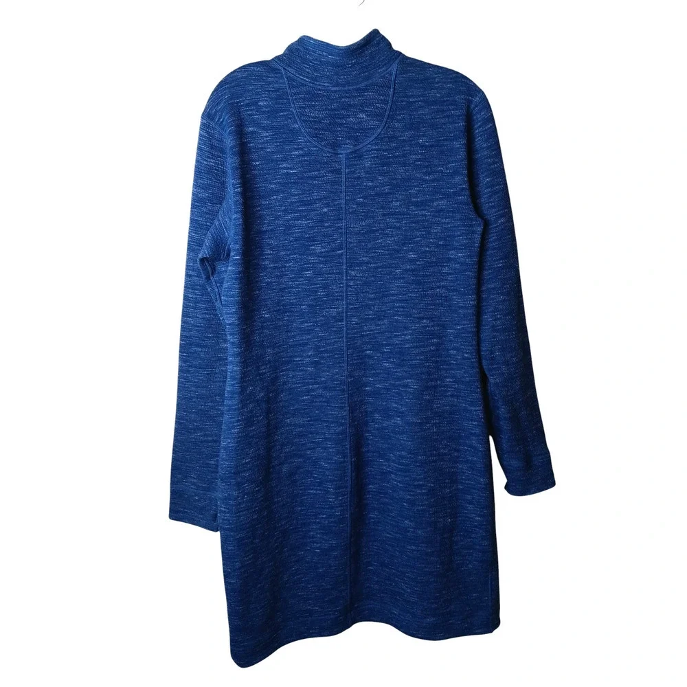 Tommy Bahama Blue Quarter Zip Sweater Dress Long Sleeve Pullover Knit M/L